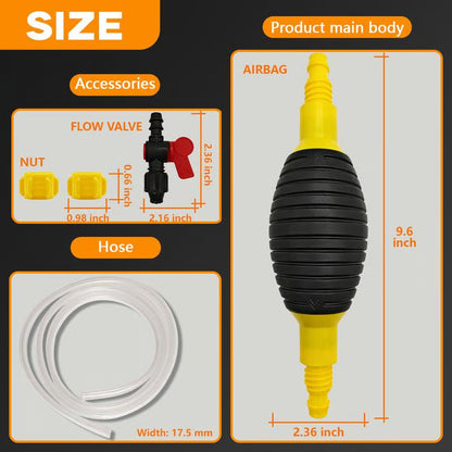 ✨ 49% OFF 🚀 Multifunction Liquid Sucker Pump High Flow Manual Fuel Pump 9.8 Ft Hose