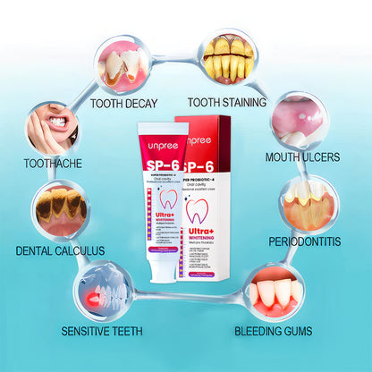 👨‍⚕️👨‍⚕️[✨𝐎𝐟𝐟𝐢𝐜𝐢𝐚𝐥 𝐁𝐫𝐚𝐧𝐝 𝐒𝐭𝐨𝐫𝐞✨] Unpree™ SP-6 Ultra+ Probiotic Whitening Toothpaste (👨‍⚕𝐀𝐃𝐀 𝐑𝐄𝐂𝐎𝐌𝐌𝐄𝐍𝐃𝐒)