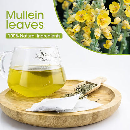 MULLEIN NATURAL Herbal Tea For Lung Cleanse And Respiratory Support