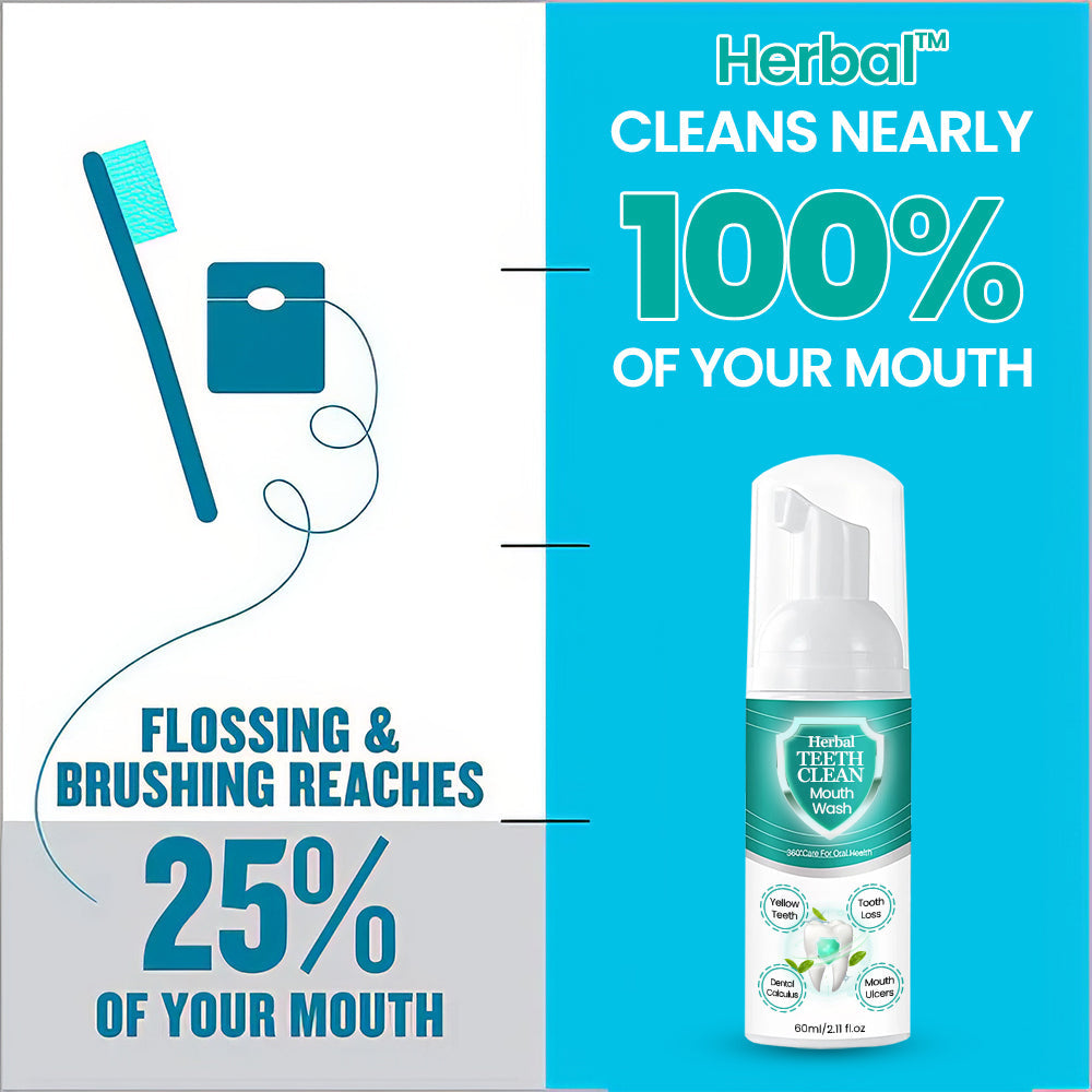 Herbal TEETHClean Mouthwash - Solve all Oral Problems 🔥 LAST DAY SALE 70% OFF 🔥