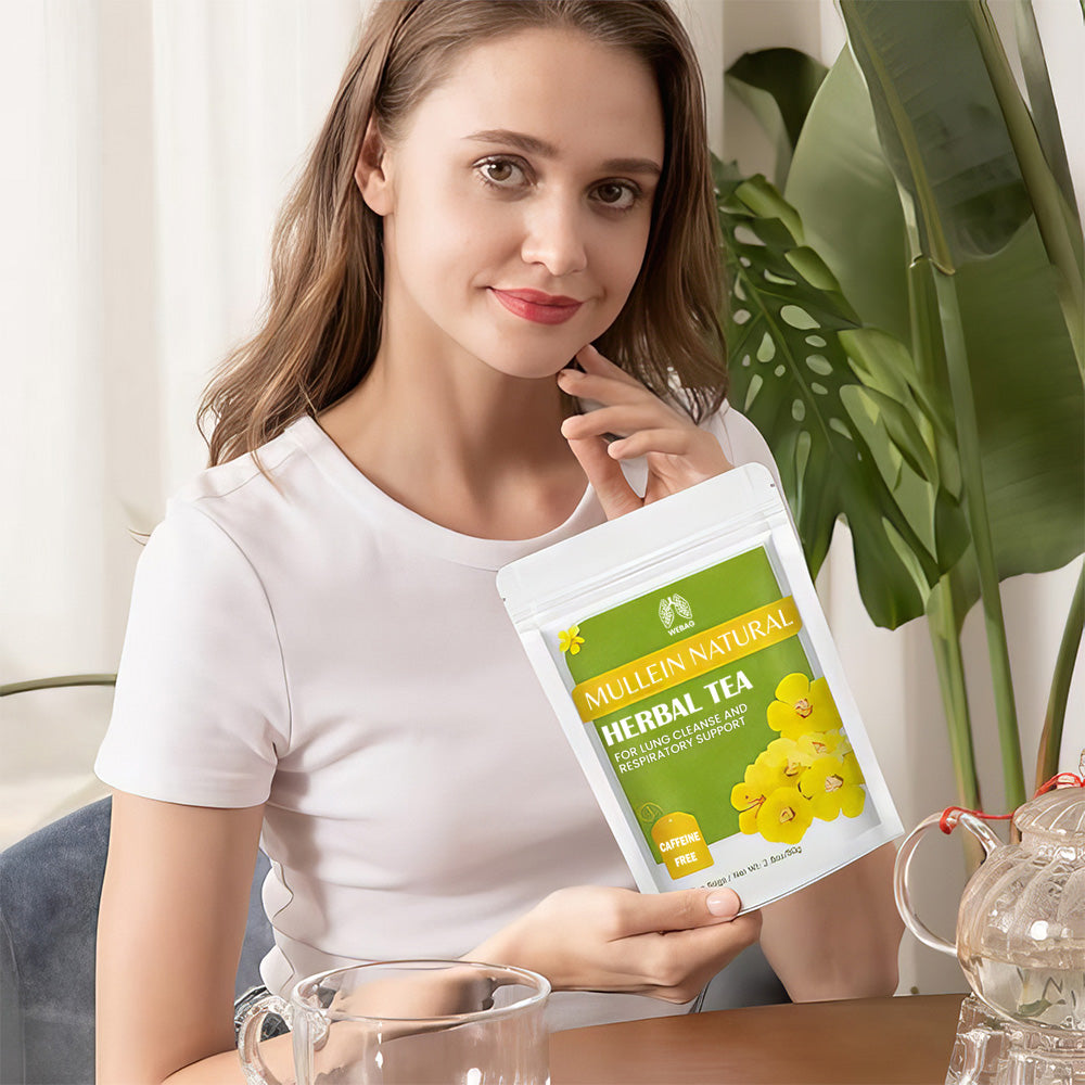 MULLEIN NATURAL Herbal Tea For Lung Cleanse And Respiratory Support