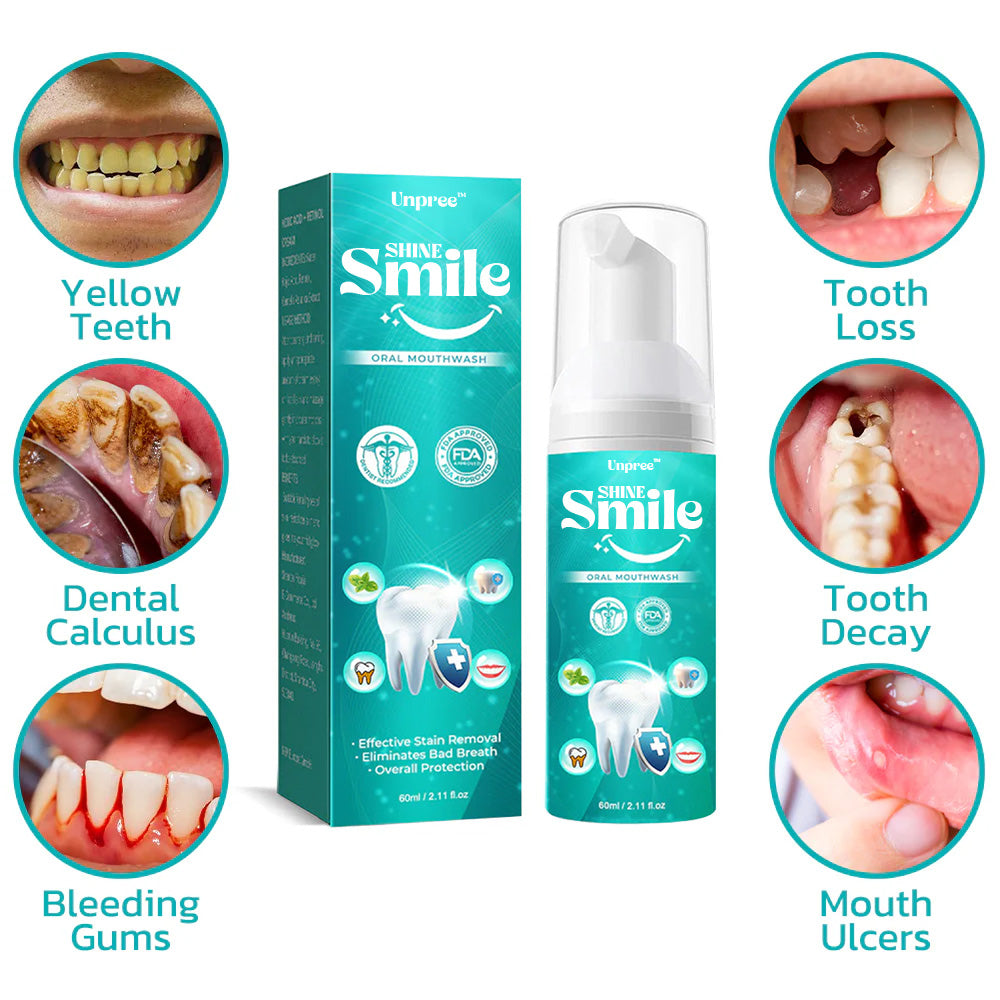 UNPREE™ SHINESmile Oral Mouthwash - Solve All Oral Problems 🔥 LAST DAY SALE 70% OFF 🔥