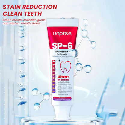 👨‍⚕️👨‍⚕️[✨𝐎𝐟𝐟𝐢𝐜𝐢𝐚𝐥 𝐁𝐫𝐚𝐧𝐝 𝐒𝐭𝐨𝐫𝐞✨] Unpree™ SP-6 Ultra+ Probiotic Whitening Toothpaste (👨‍⚕𝐀𝐃𝐀 𝐑𝐄𝐂𝐎𝐌𝐌𝐄𝐍𝐃𝐒)