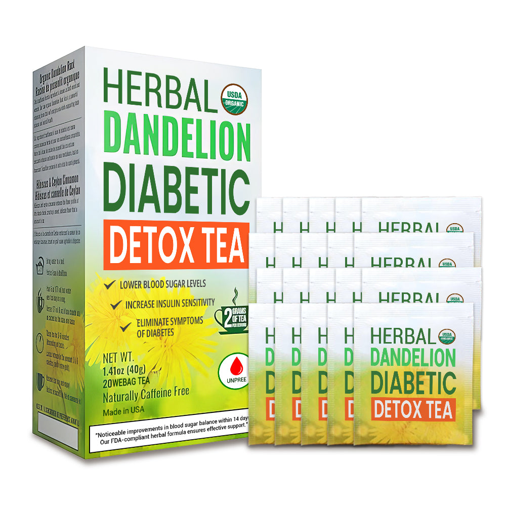 UNPREE™ Herbal Dandelion Diabetic Detox Tea 🔥 Naturally Control Diabetes 🔥 LAST DAY SALE 70% OFF