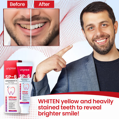 👨‍⚕️👨‍⚕️[✨𝐎𝐟𝐟𝐢𝐜𝐢𝐚𝐥 𝐁𝐫𝐚𝐧𝐝 𝐒𝐭𝐨𝐫𝐞✨] Unpree™ SP-6 Ultra+ Probiotic Whitening Toothpaste (👨‍⚕𝐀𝐃𝐀 𝐑𝐄𝐂𝐎𝐌𝐌𝐄𝐍𝐃𝐒)