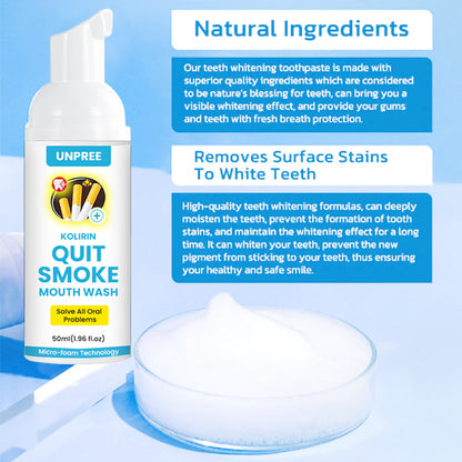 🎉 2025 Limited 70% OFF ️🔥 UNPREE™ Kolirin QuitSmoke Mouthwash - Solve All Oral Problems