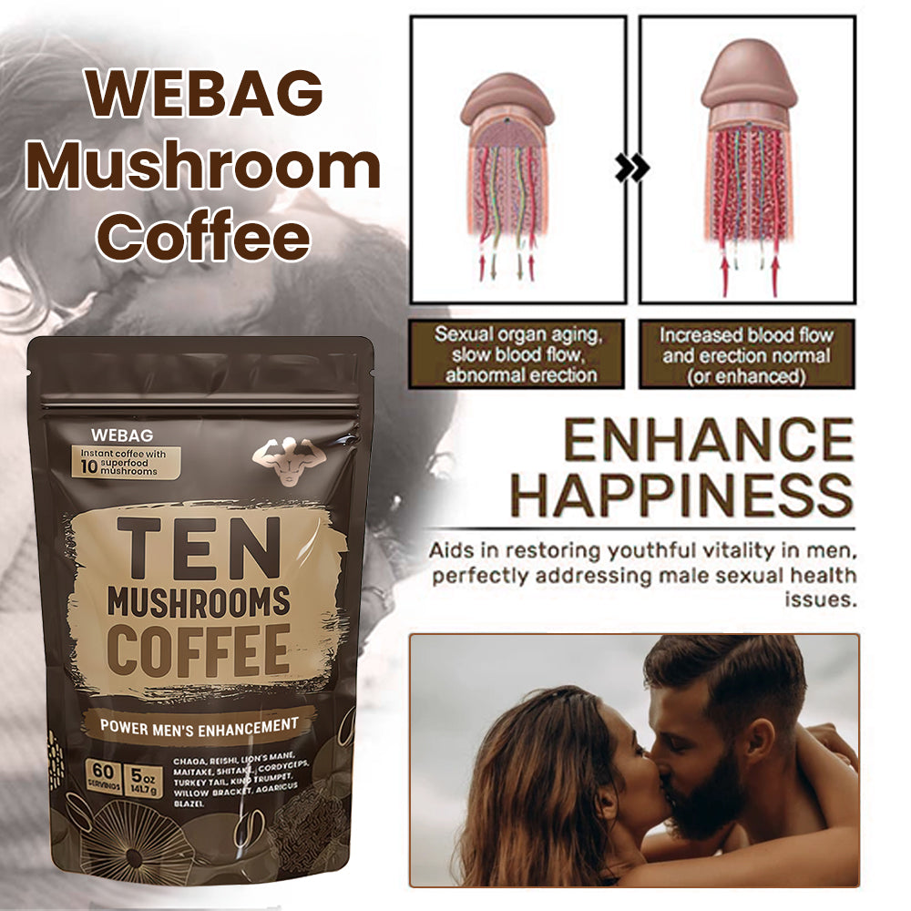 WEBAG™ Power Men's Enhancement Mushroom Coffee 🔥Reclaiming Your Masculine Vigor 🔥