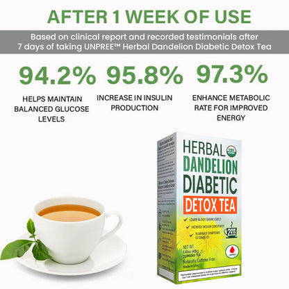 UNPREE™ Herbal Dandelion Diabetic Detox Tea 🔥 Naturally Control Diabetes 🔥 LAST DAY SALE 70% OFF