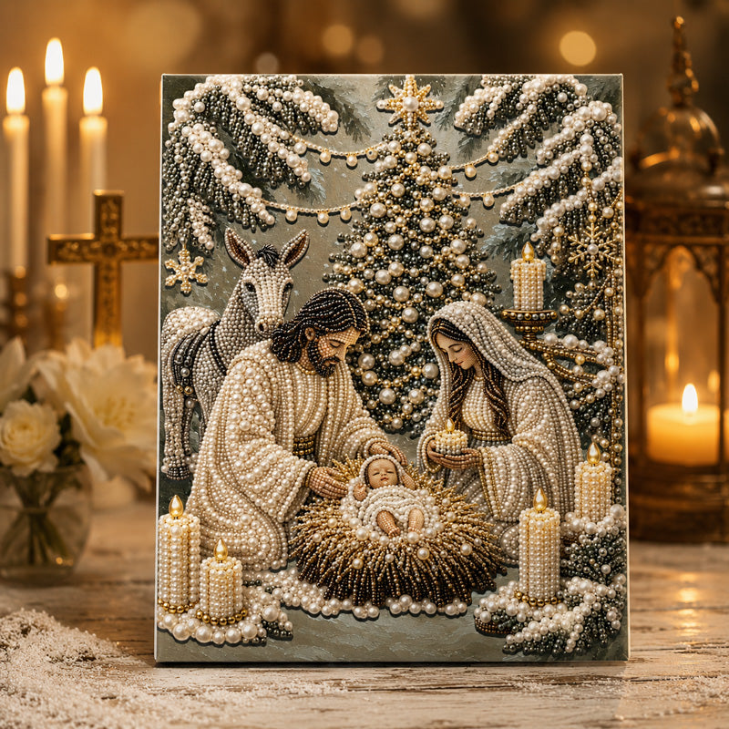 🔥 XMAS PRE-SALE 49% OFF 🎄 Blessing Christmas 3D Pearl Art DIY Kit – Festive Holiday Wall Decor