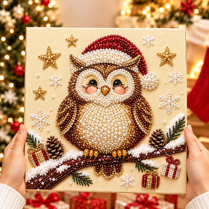 🔥 XMAS PRE-SALE SPECIAL 70% OFF 🔥 Christmas Pearl Pals DIY Art Kit – 6 Adorable Festive Animal Designs, 3D Pearl Beaded Craft