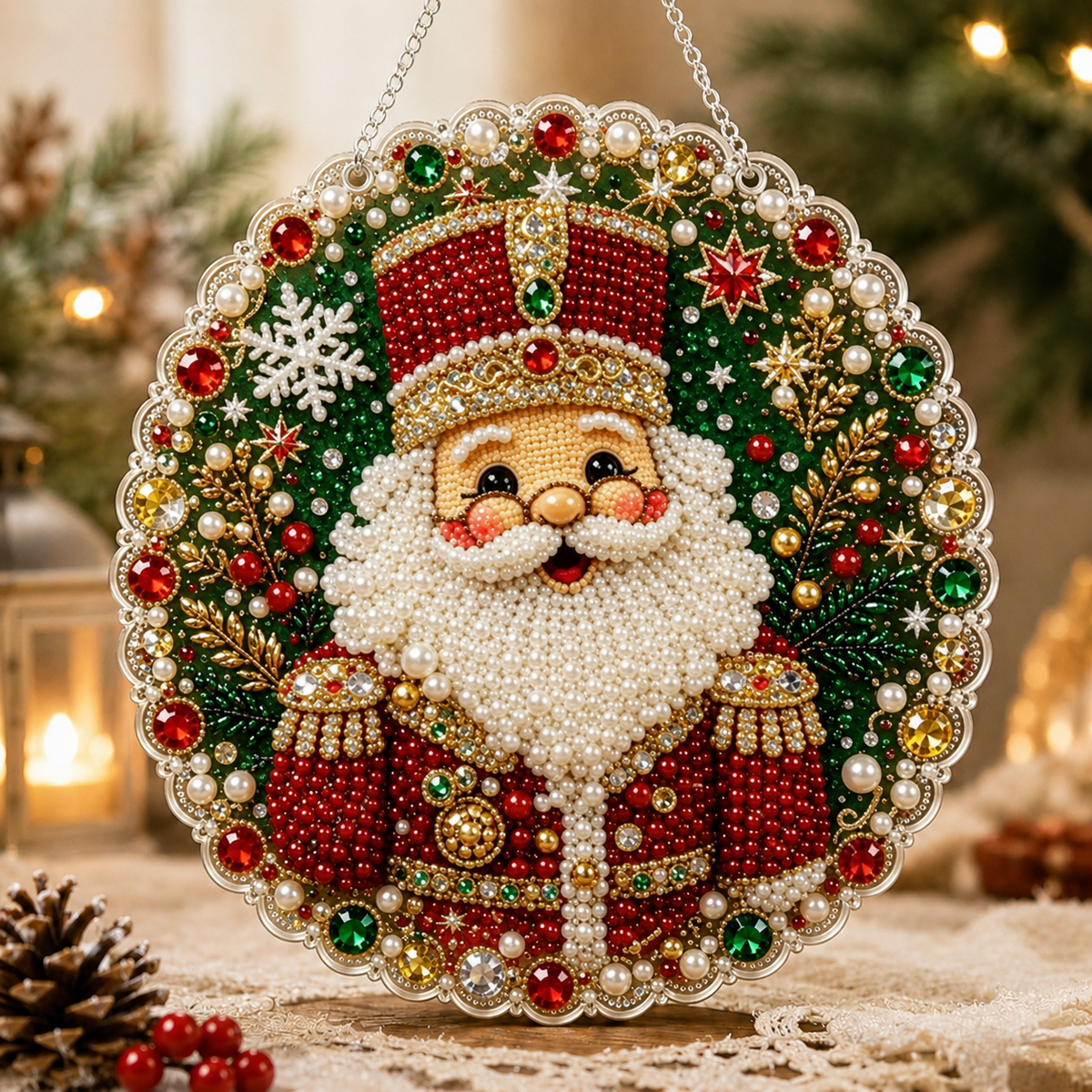 🔥EARLY XMAS SALE 70% OFF🔥 Festive Christmas DIY Diamond Pearl Art Kit - 6 Sparkling Holiday Designs