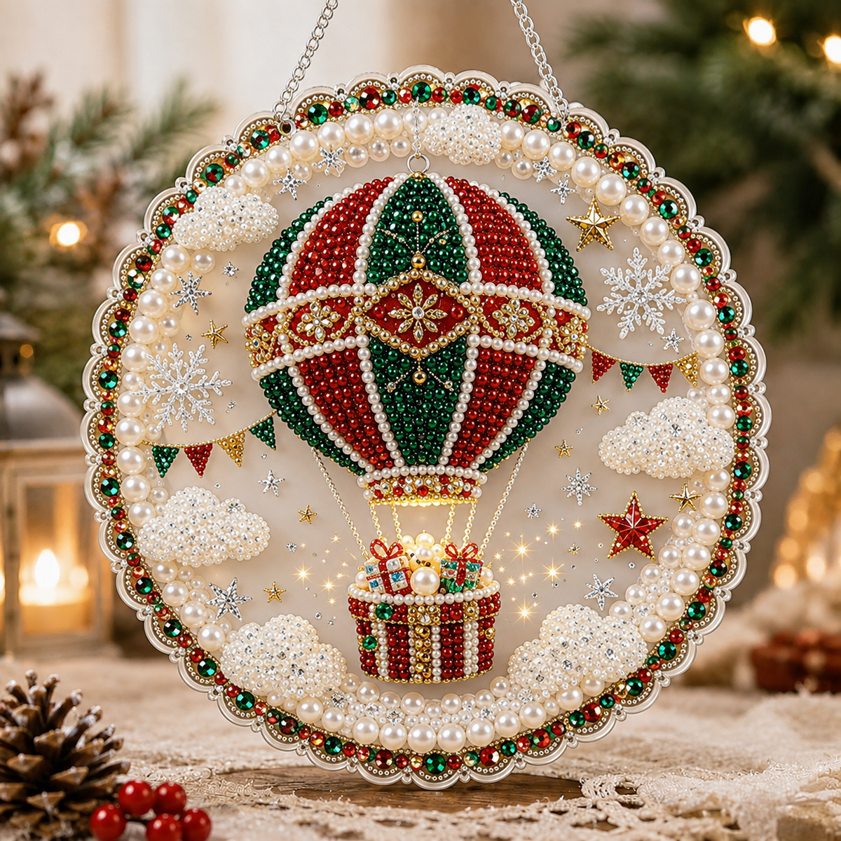 🔥EARLY XMAS SALE 70% OFF🔥 Festive Christmas DIY Diamond Pearl Art Kit - 6 Sparkling Holiday Designs