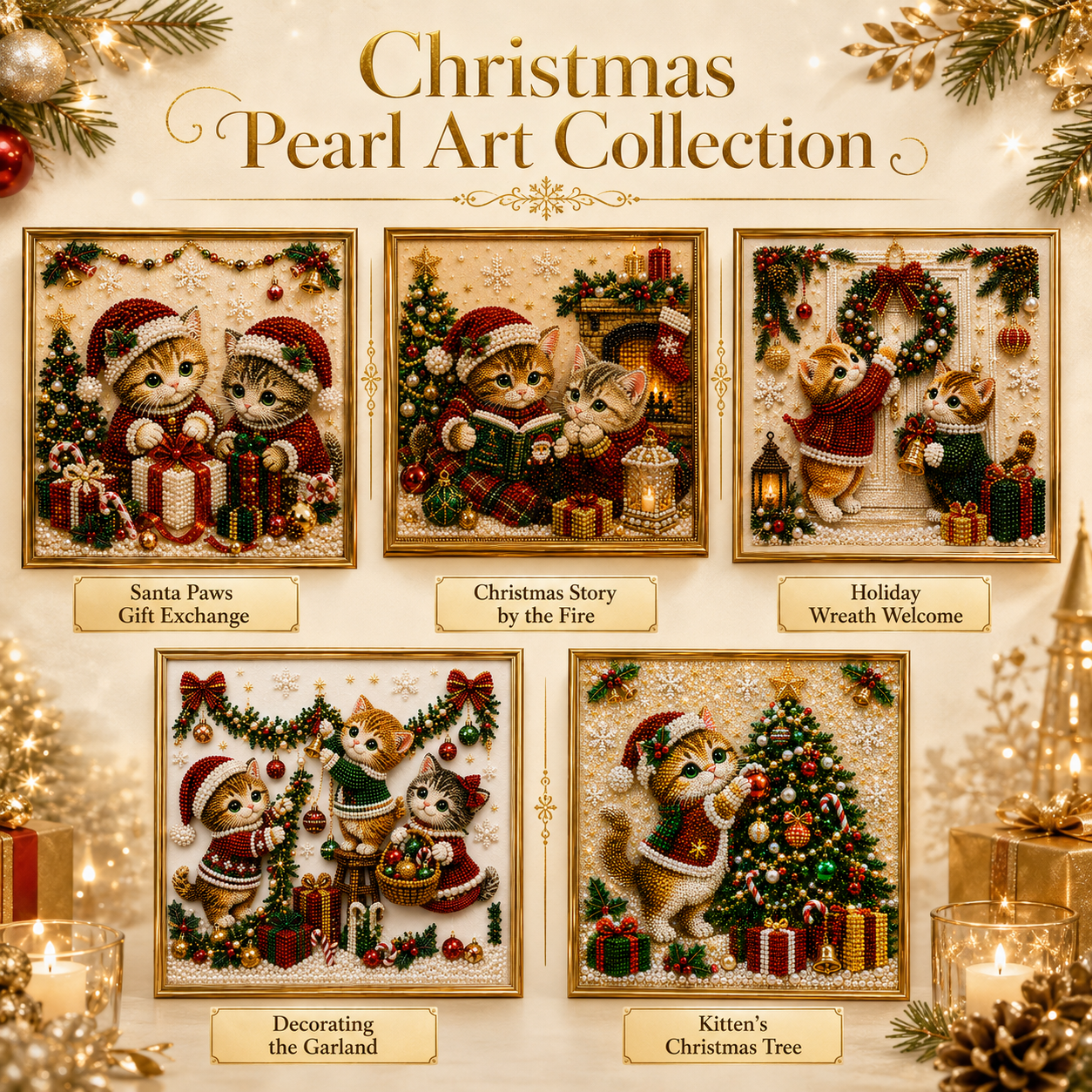 🔥 EARLY CHRISTMAS SALE 49% OFF 🐱 Cat DIY Diamond Pearl Art Kit