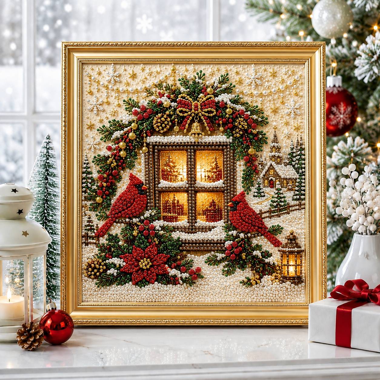 🔥 EARLY CHRISTMAS SALE 49% OFF 🐦 Cardinal DIY Diamond Pearl Art Kit