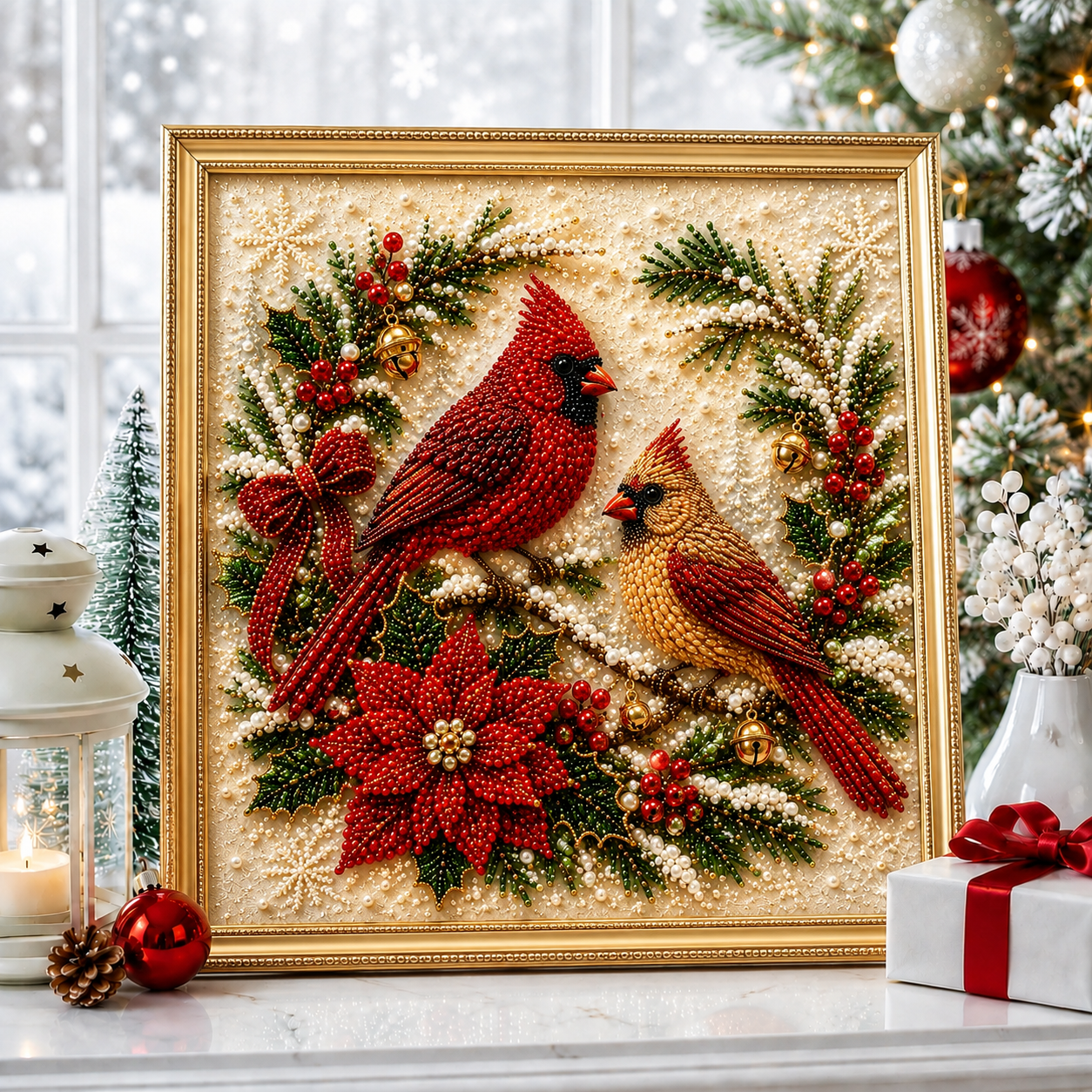 🔥 EARLY CHRISTMAS SALE 49% OFF 🐦 Cardinal DIY Diamond Pearl Art Kit