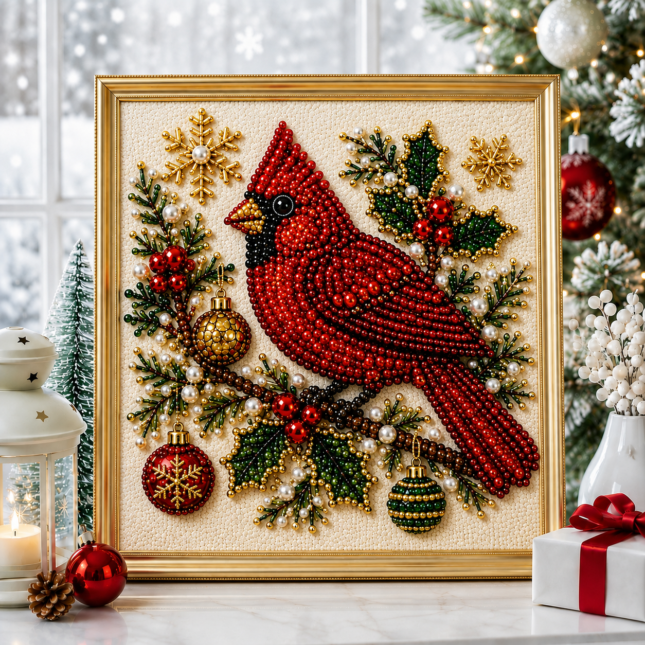 🔥 EARLY CHRISTMAS SALE 49% OFF 🐦 Cardinal DIY Diamond Pearl Art Kit