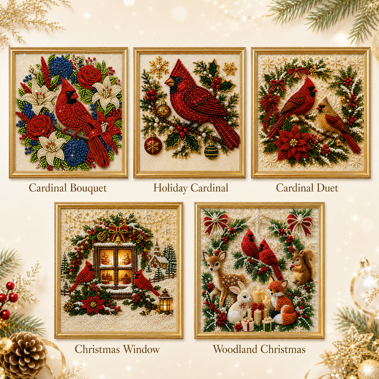 🔥 EARLY CHRISTMAS SALE 49% OFF 🐦 Cardinal DIY Diamond Pearl Art Kit