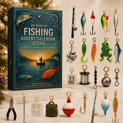 🎄 Early Christmas 50% OFF 🐾 2026 Fishing Advent Calendar - 24 Days of Fishing Surprises 🎁