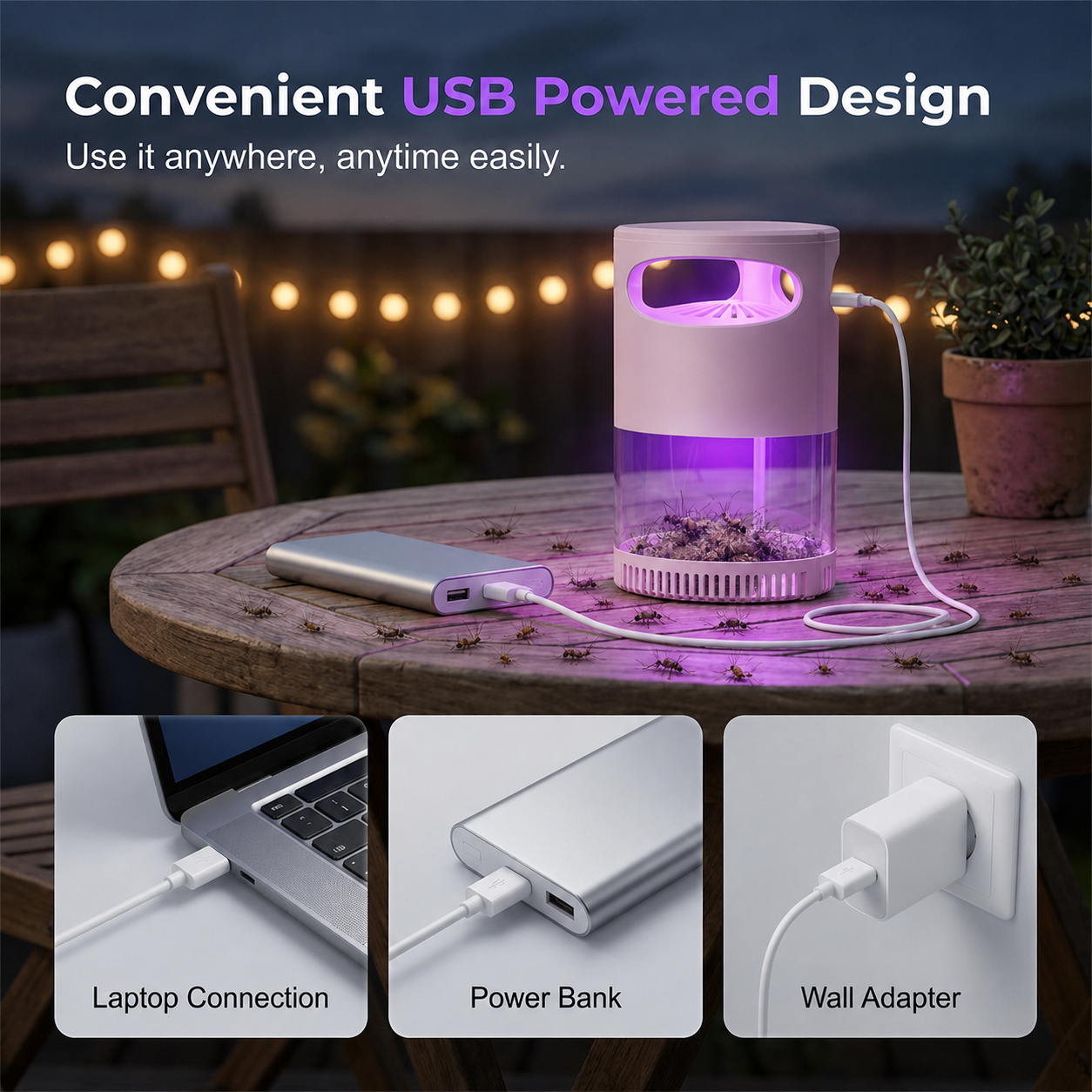 SUMMER DAY 50% OFF 🦟 LumiTrap™ UV Mosquito Killer Lamp – quiet, USB, chemical-free 🚫🌙