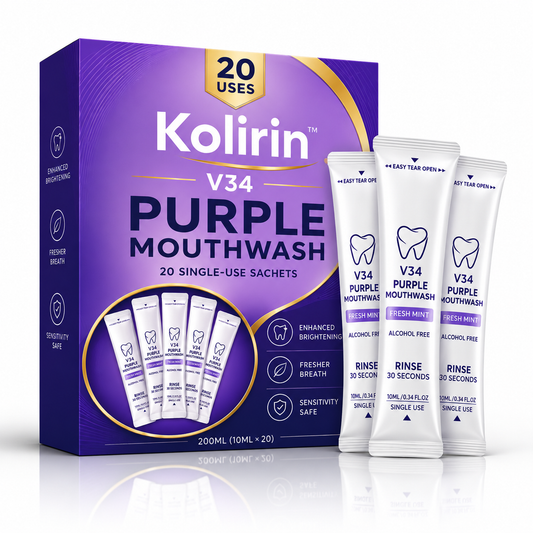💥 2026 NEW ARRIVAL 75% OFF ️🦷 KOLIRIN Herbal V34 Purple Mouthwash
