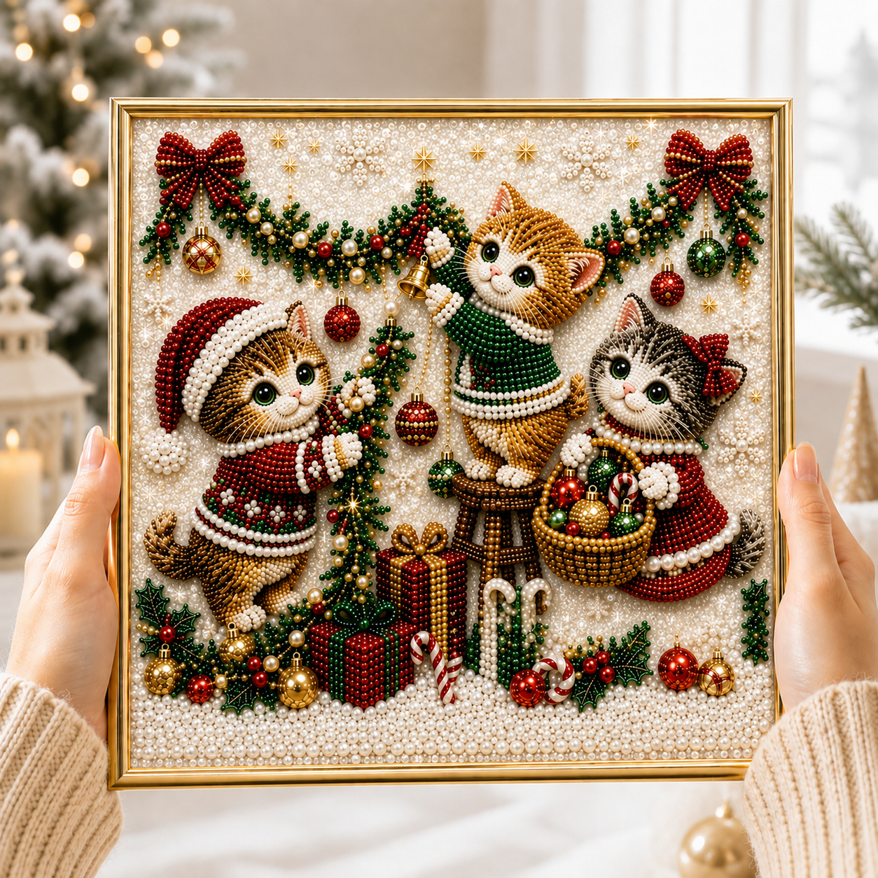 🔥 EARLY CHRISTMAS SALE 49% OFF 🐱 Cat DIY Diamond Pearl Art Kit