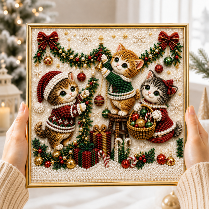 🔥 EARLY CHRISTMAS SALE 49% OFF 🐱 Cat DIY Diamond Pearl Art Kit