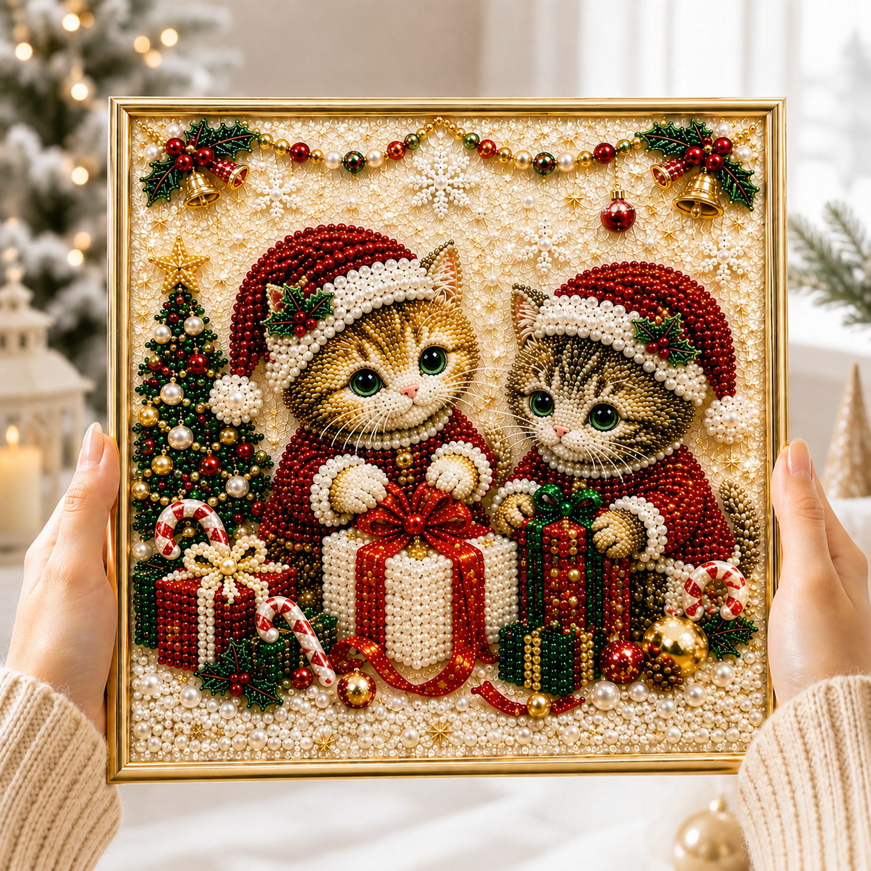 🔥 EARLY CHRISTMAS SALE 49% OFF 🐱 Cat DIY Diamond Pearl Art Kit