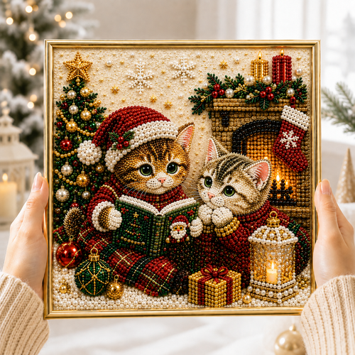 🔥 EARLY CHRISTMAS SALE 49% OFF 🐱 Cat DIY Diamond Pearl Art Kit