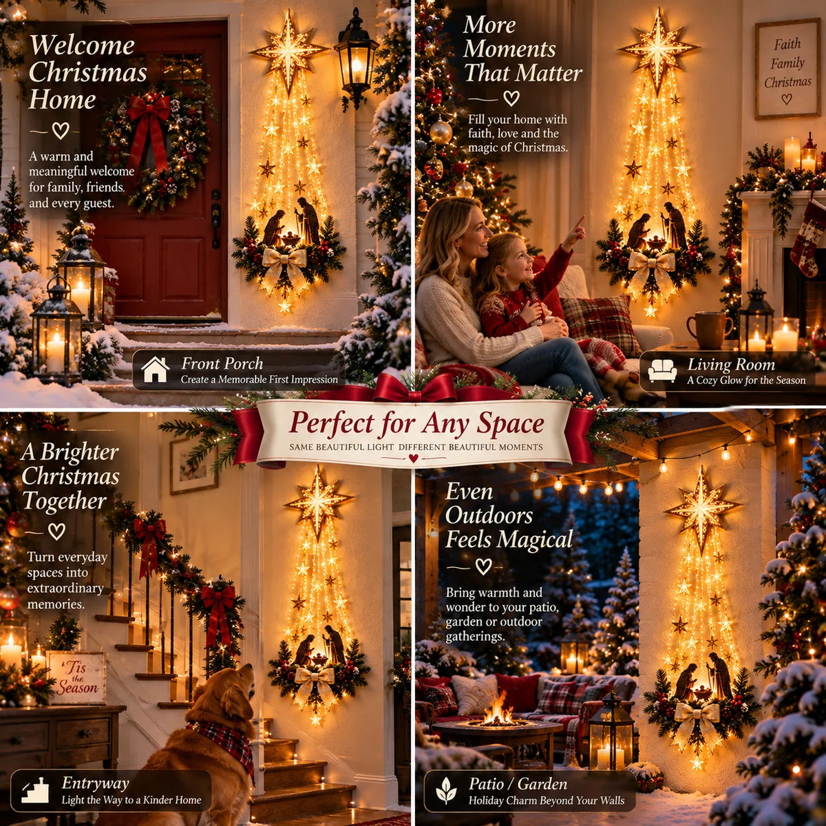 ✨ Early Christmas 49% OFF ✨ 🎄✝️ Bethlehem Star Nativity Wall Light — A Beautiful Symbol of Faith