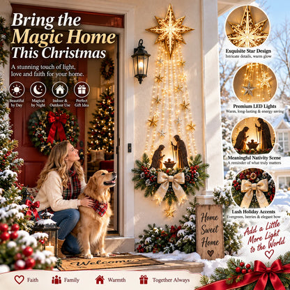 ✨ Early Christmas 49% OFF ✨ 🎄✝️ Bethlehem Star Nativity Wall Light — A Beautiful Symbol of Faith