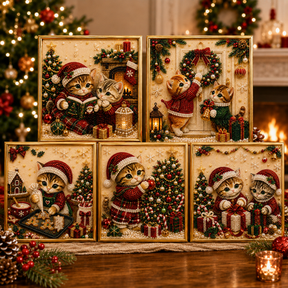 HOLIDAY SALE - 50% OFF 🎄 3D Kitty DIY Pearl Painting Art