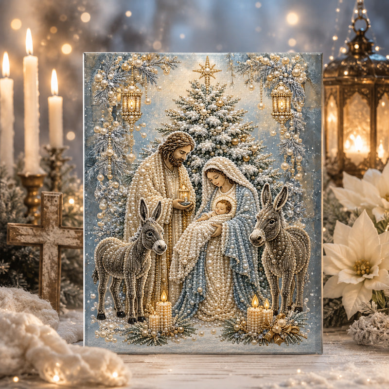 🔥 XMAS PRE-SALE 49% OFF 🎄 Blessing Christmas 3D Pearl Art DIY Kit – Festive Holiday Wall Decor