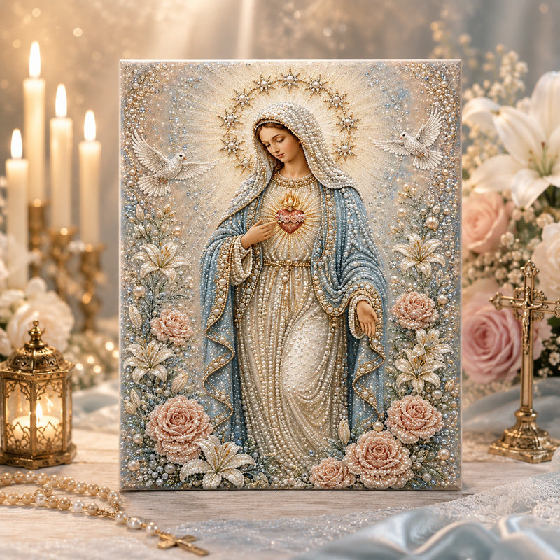 🔥 XMAS PRE-SALE 49% OFF 🎄 Blessing Christmas 3D Pearl Art DIY Kit – Festive Holiday Wall Decor