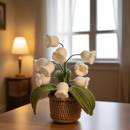 Ever Bloom Lily of the Valley Crochet Night Lamp - Unique Mother’s Day Gift for Mom, Grandma, Wife