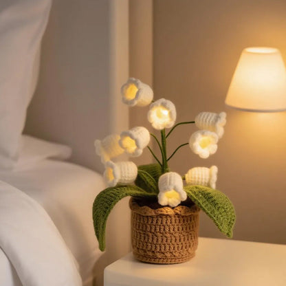 Ever Bloom Lily of the Valley Crochet Night Lamp - Unique Mother’s Day Gift for Mom, Grandma, Wife