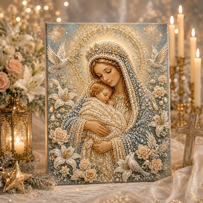 🔥 XMAS PRE-SALE 49% OFF 🎄 Blessing Christmas 3D Pearl Art DIY Kit – Festive Holiday Wall Decor