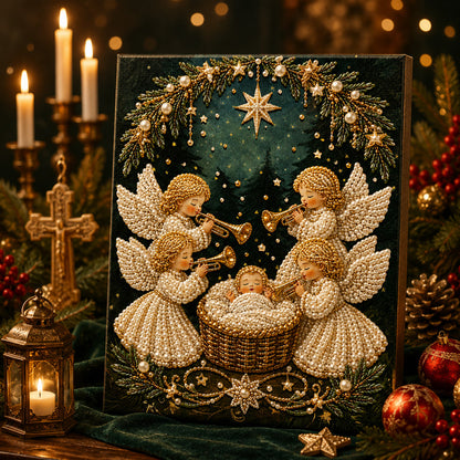 🔥 XMAS PRE-SALE 49% OFF 🎄 Blessing Christmas 3D Pearl Art DIY Kit – Festive Holiday Wall Decor