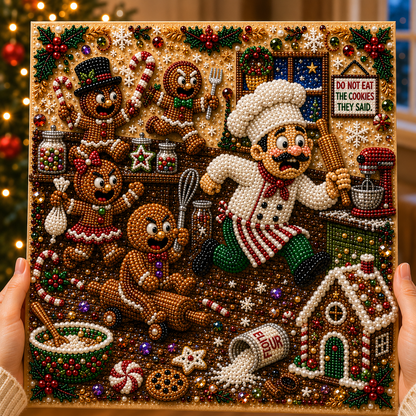 🔥 CHRISTMAS PRE-SALE 70% OFF 🔥 Funny Christmas DIY Diamond Pearl Art Kit - 3D Beaded Craft & Holiday Decor