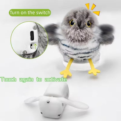 2025 Upgrade Interactive Flapping & Chirping Bird Cat Toy