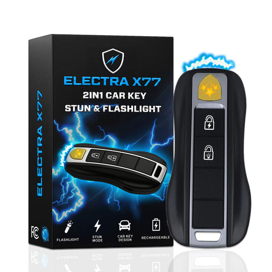 🛡️ 2025 Upgraded 75% OFF ⚡️ ELECTRA X77 2-in-1 Stun Flashlight Car Key