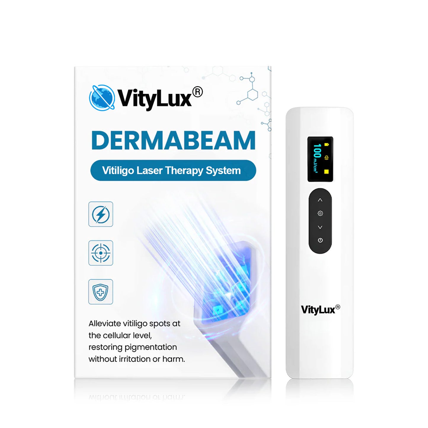 💥 VityLux® DermaBeam Vitiligo Laser Therapy System 🔆 3-5 Seconds Vitiligo Treatment - 2 Weeks To Visibly Better Skin