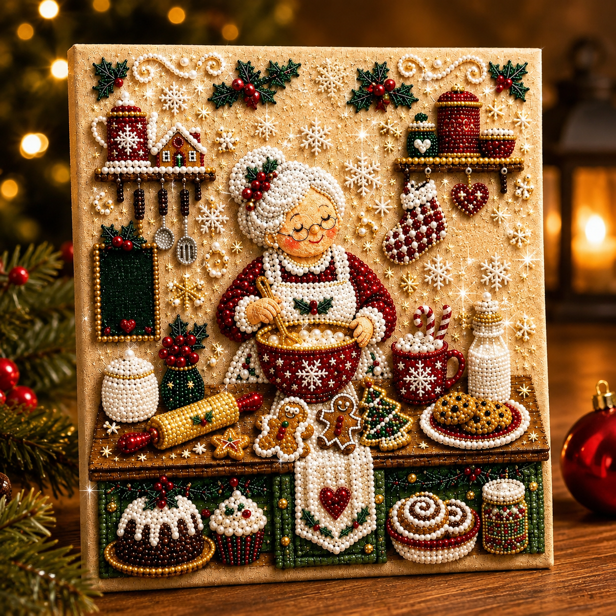 HOLIDAY SALE - 50% OFF 🎄 Christmas Snow Wall DIY Pearl Painting Art