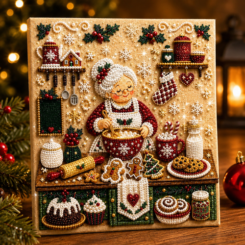 HOLIDAY SALE - 50% OFF 🎄 Christmas Snow Wall DIY Pearl Painting Art