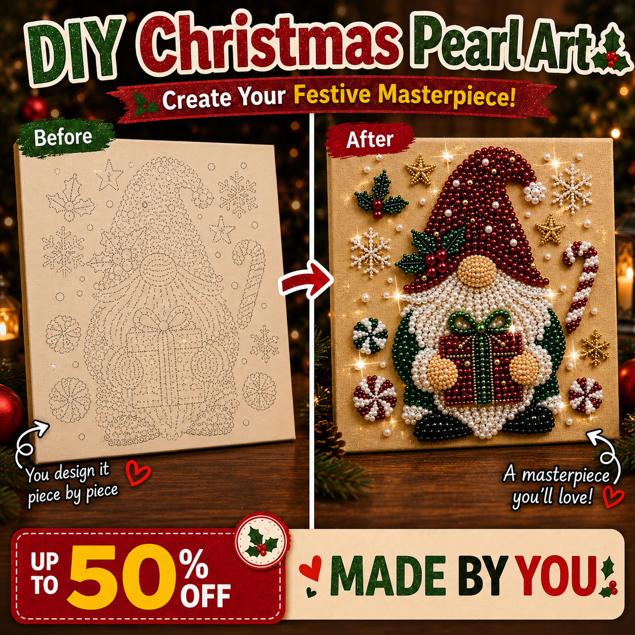 HOLIDAY SALE - 50% OFF 🎄 Christmas Snow Wall DIY Pearl Painting Art