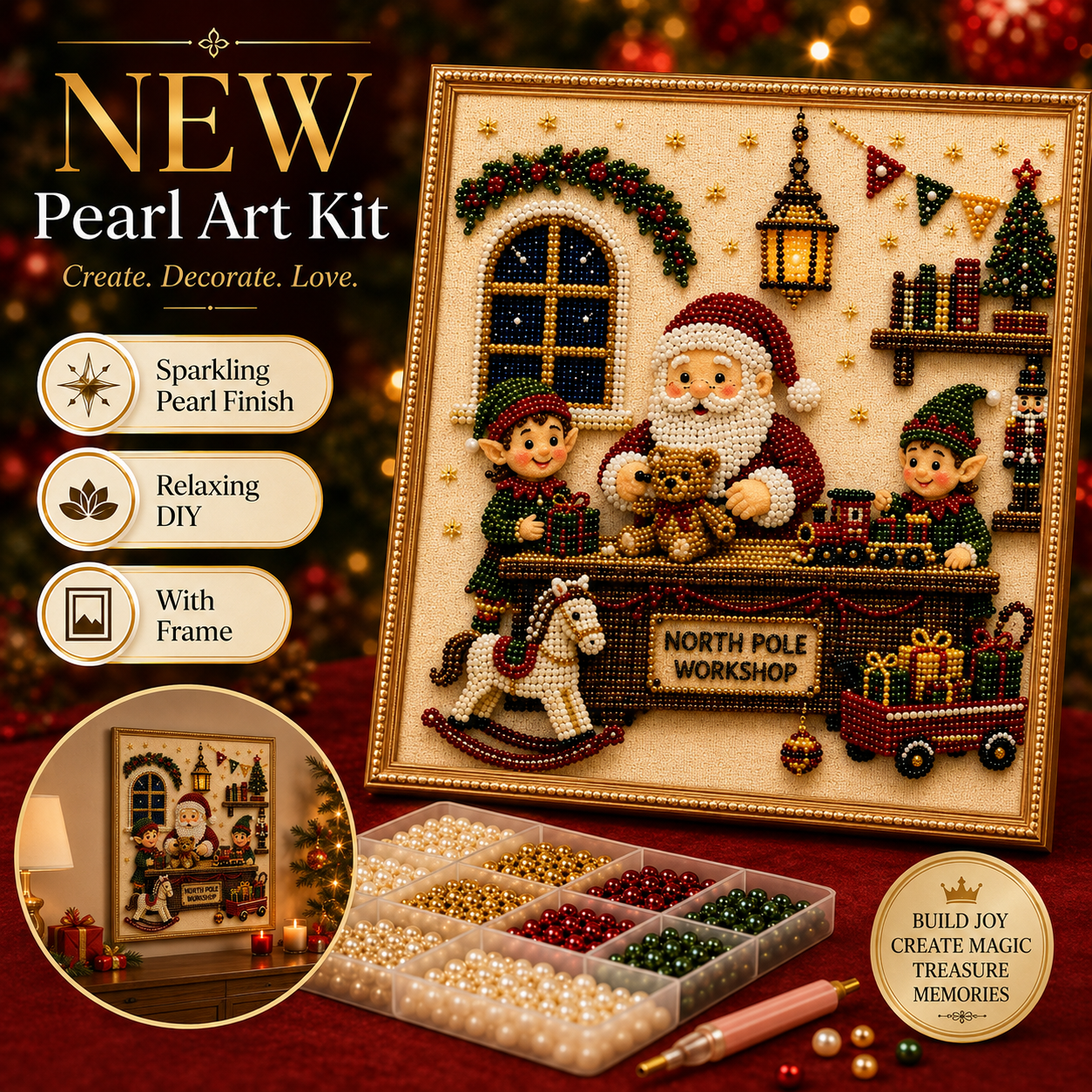 HOLIDAY SALE - 50% OFF 🎄 Christmas Snow Wall DIY Pearl Painting Art