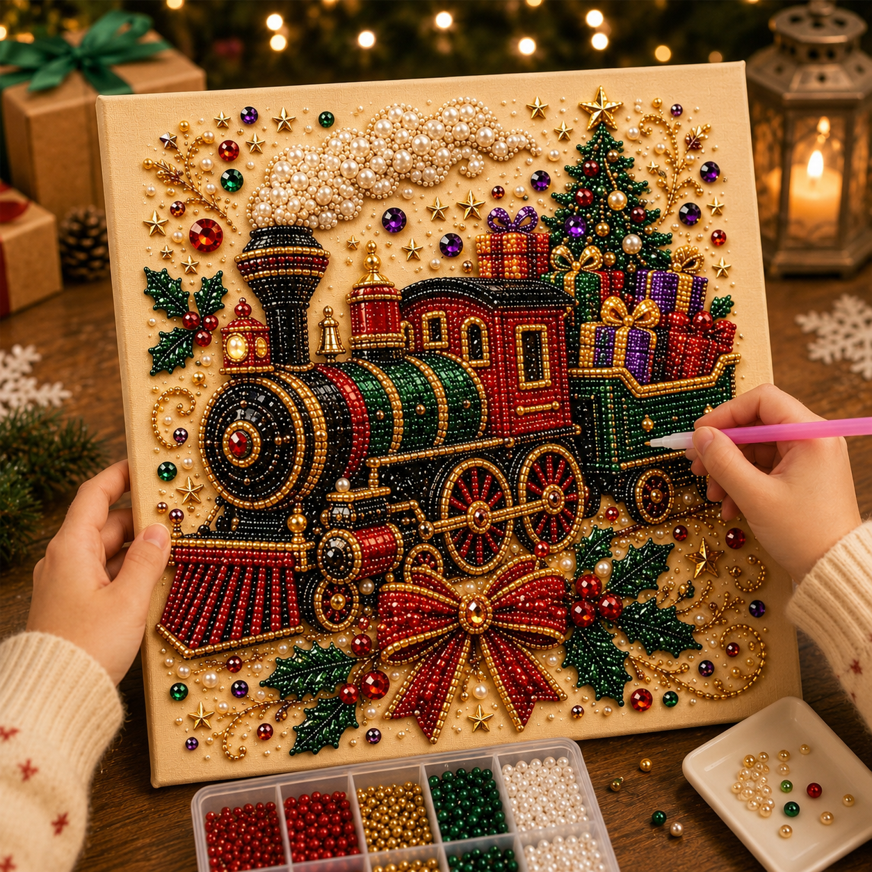 HOLIDAY SALE - 50% OFF 🎄 Christmas Decor DIY Pearl Painting Art
