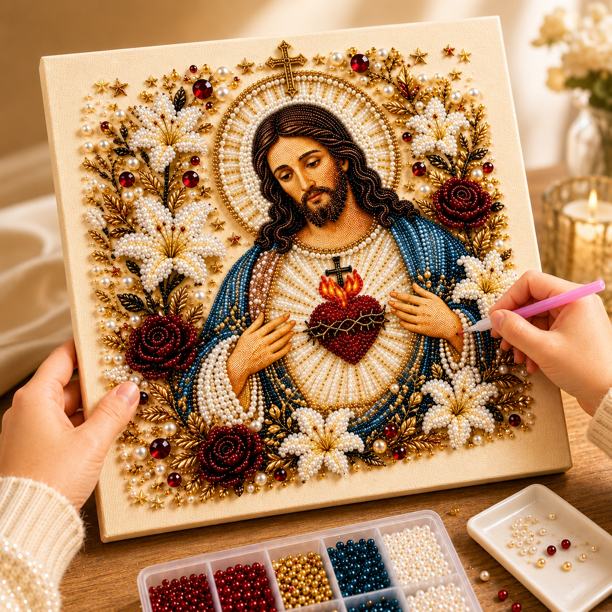 HOLIDAY SALE - 50% OFF 🎄 Jesus Nativity DIY Pearl Painting Art