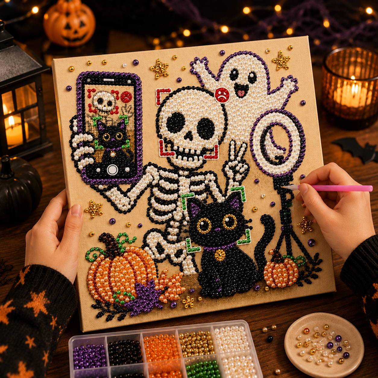 HOLIDAY SALE - 50% OFF 🎄 Halloween Wall DIY Pearl Painting Art