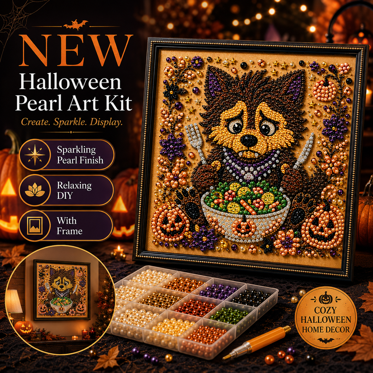 HOLIDAY SALE - 50% OFF 🎄 Halloween Wall DIY Pearl Painting Art
