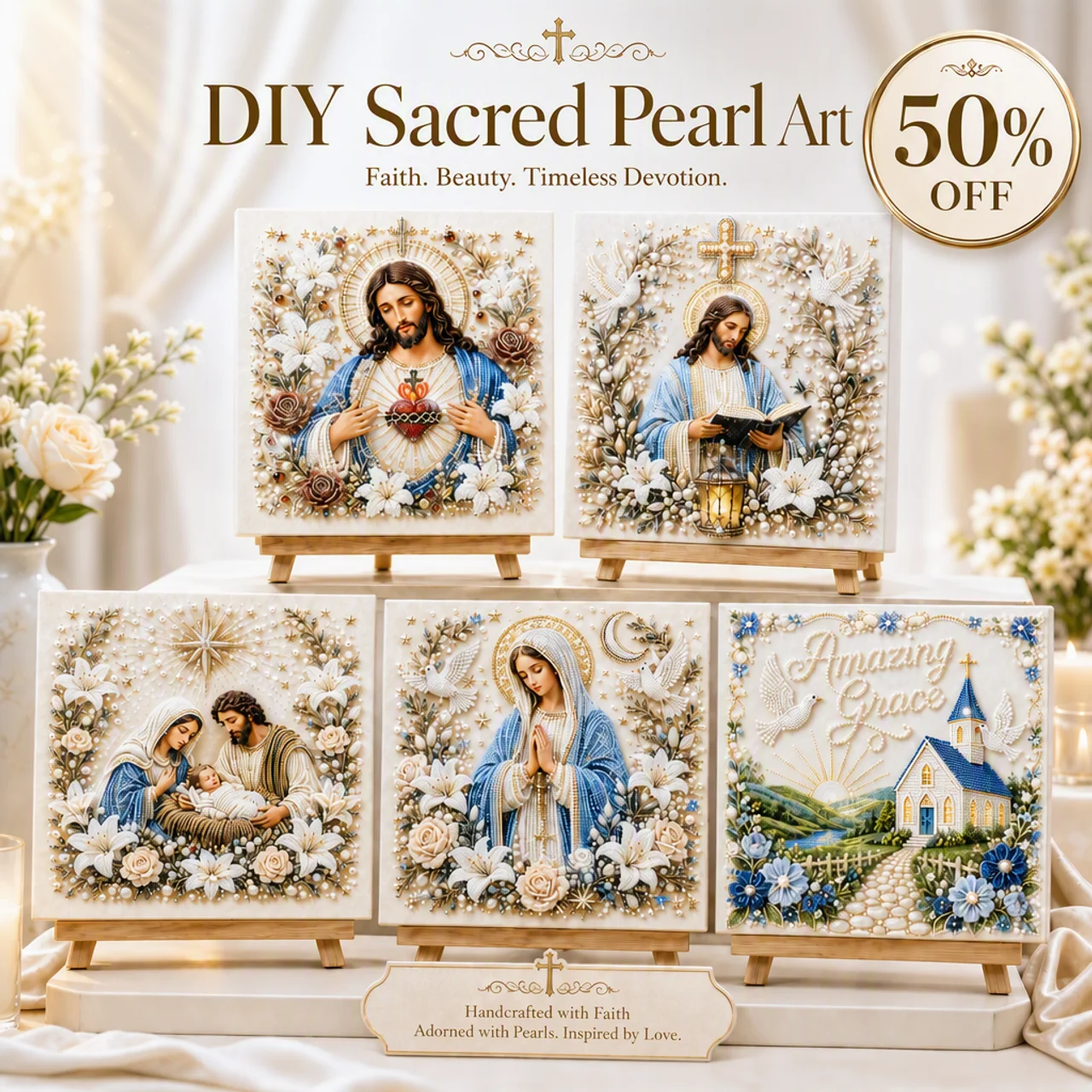 HOLIDAY SALE - 50% OFF 🎄 Jesus Nativity DIY Pearl Painting Art